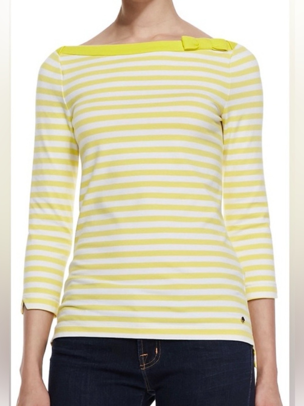 Kate Spade, New York “Devon” striped boat neck top, size Medium.